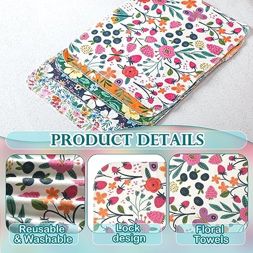 Redbaker 30 Pcs Reusable Cotton Towel Rolls with Cardboard