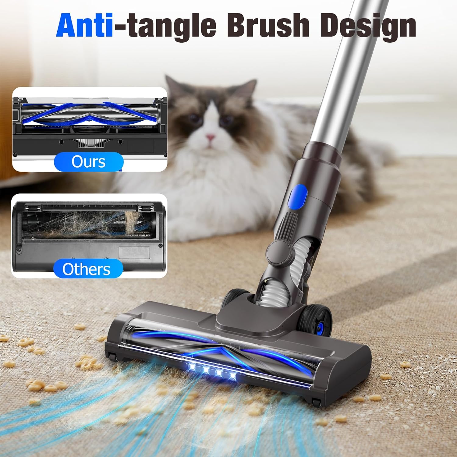 Cordless Vacuum Cleaner with 2200 mAh Battery