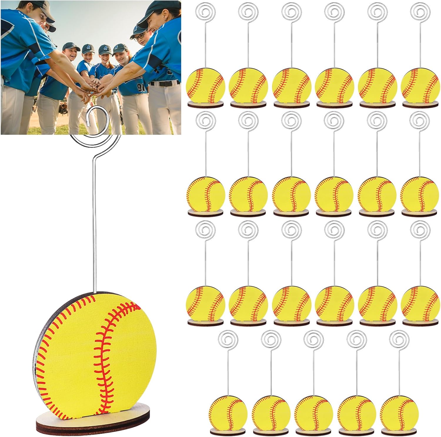 24 Pcs Sports Ball Shape Table Memo Holder