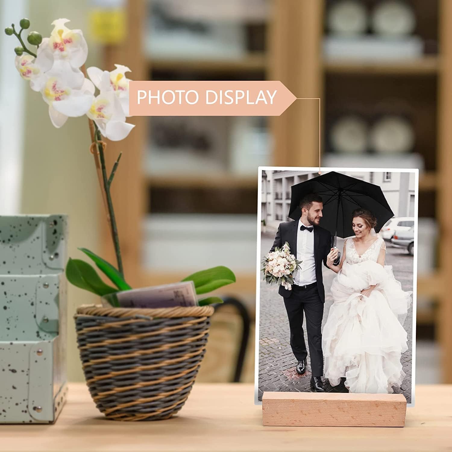 12 Piece Wooden Place Card Holders for Wedding Events