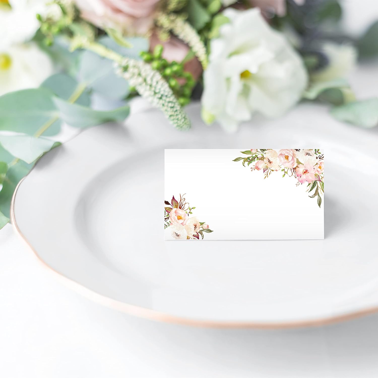 Hadley Designs 25 Pink Peony Place Cards