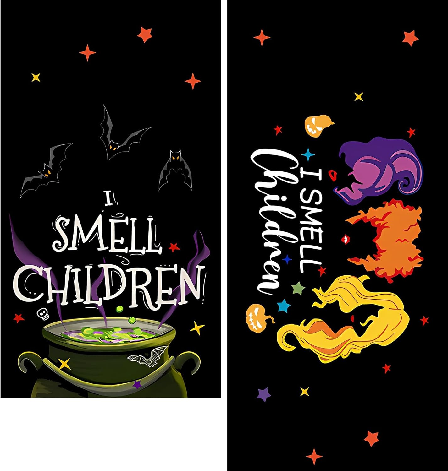 Halloween Table Runner Hocus Pocus Burlap 13x72 Inches