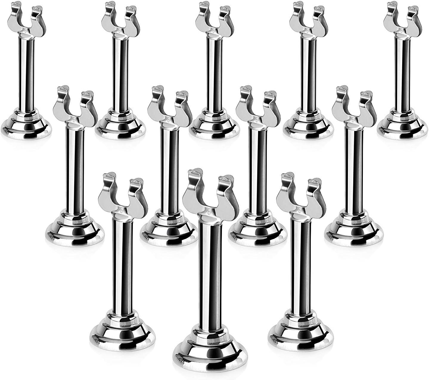 New Star Foodservice 23459 Harp Clip Place Card Holder Set of 12 Silver