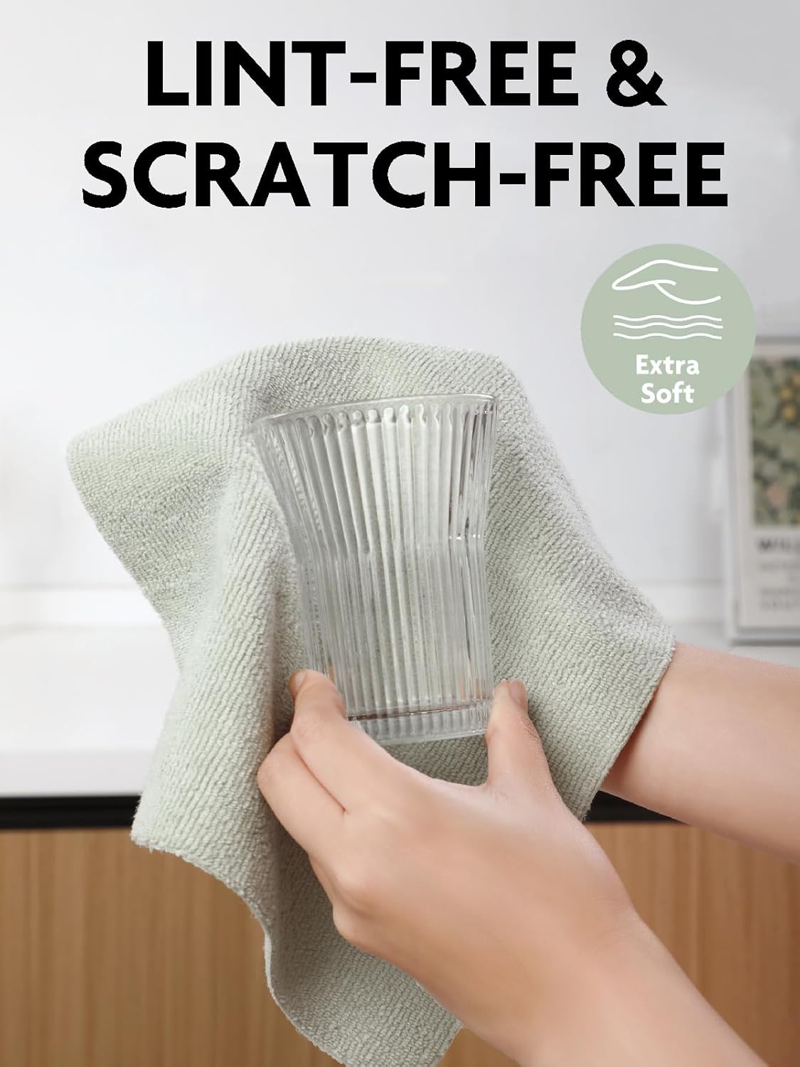 Fantasticlean Tear Away Dish Cloth - 40 Sheets - 10x10 Reusable Microfiber Towel Rolls