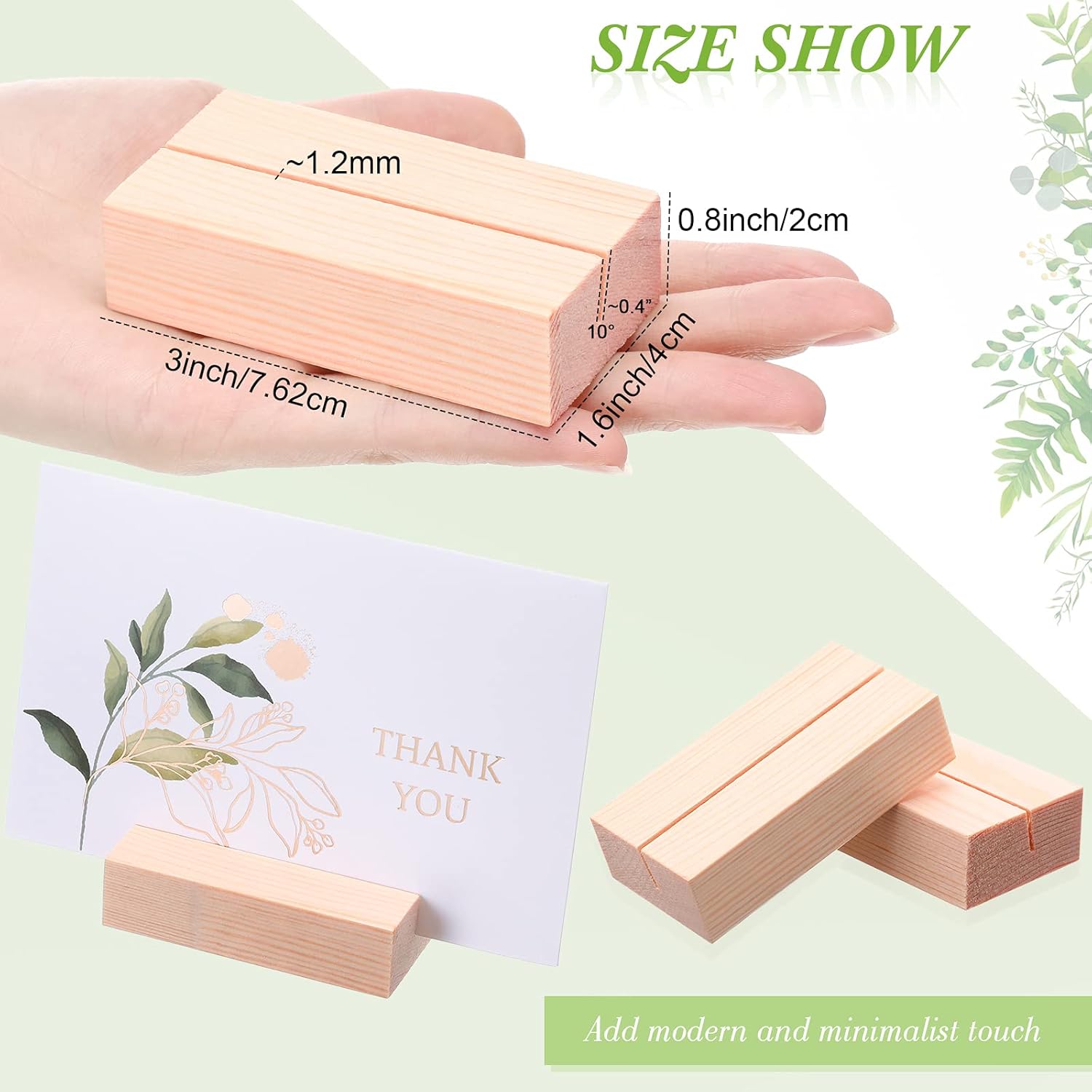 Thyle Zonon 12 Wood Place Card Holders