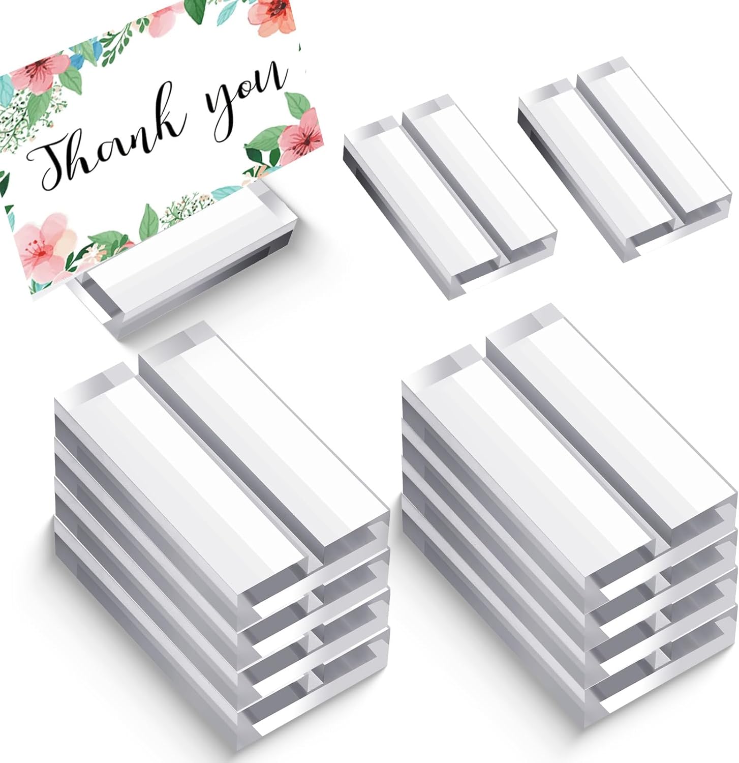 12 PCS Clear Acrylic Place Card Holders for Table