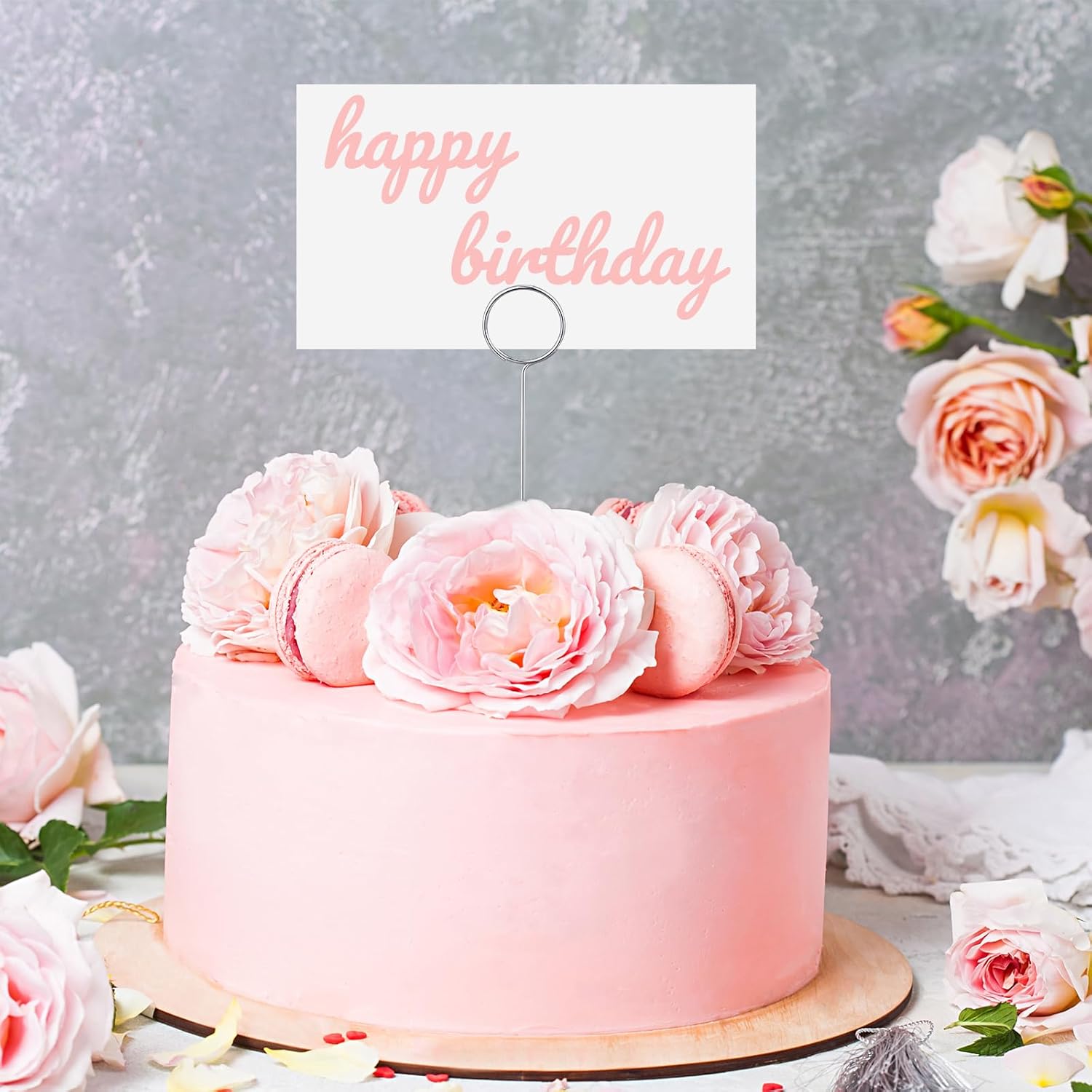 Seajan 100 Pcs 224 Inch Floral Card Holder Picks