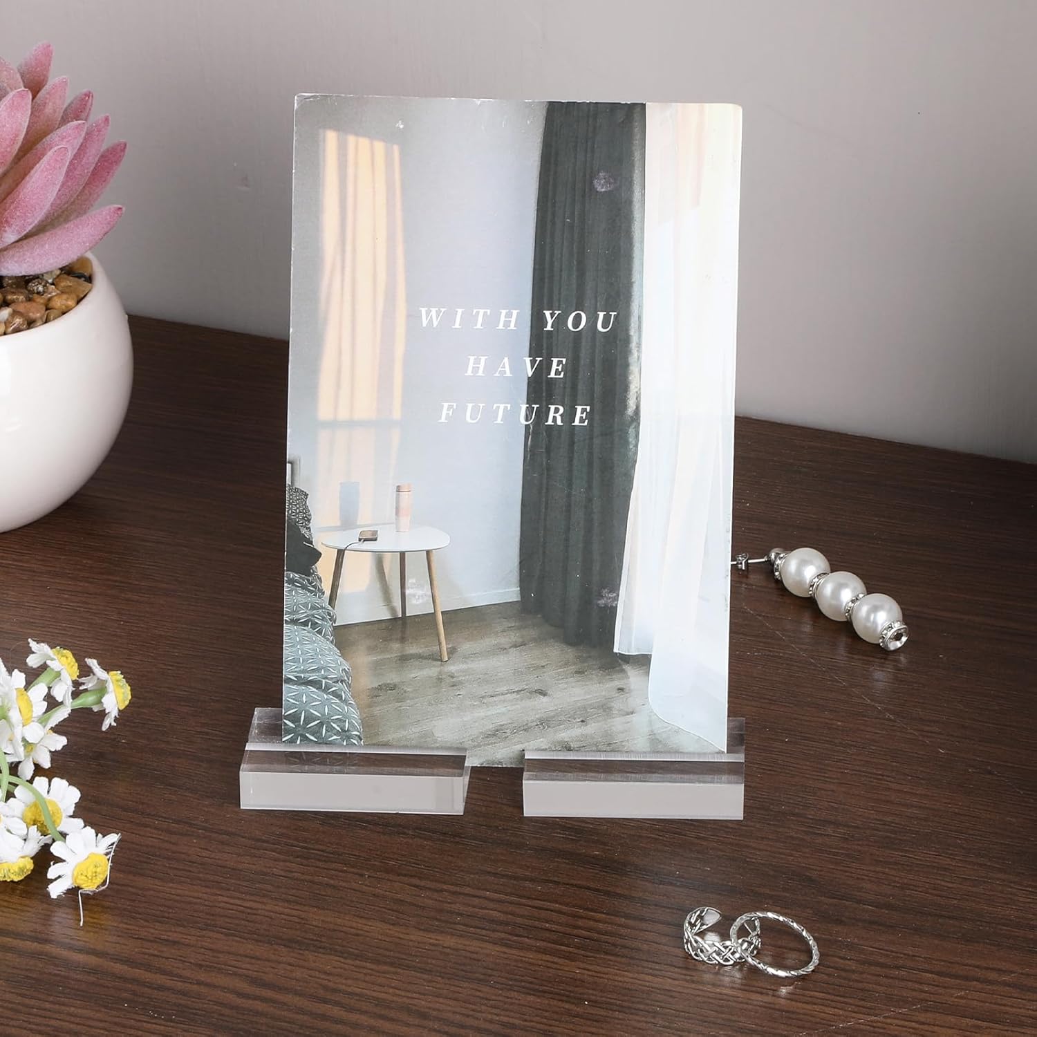 12 PCS Clear Acrylic Place Card Holders for Table