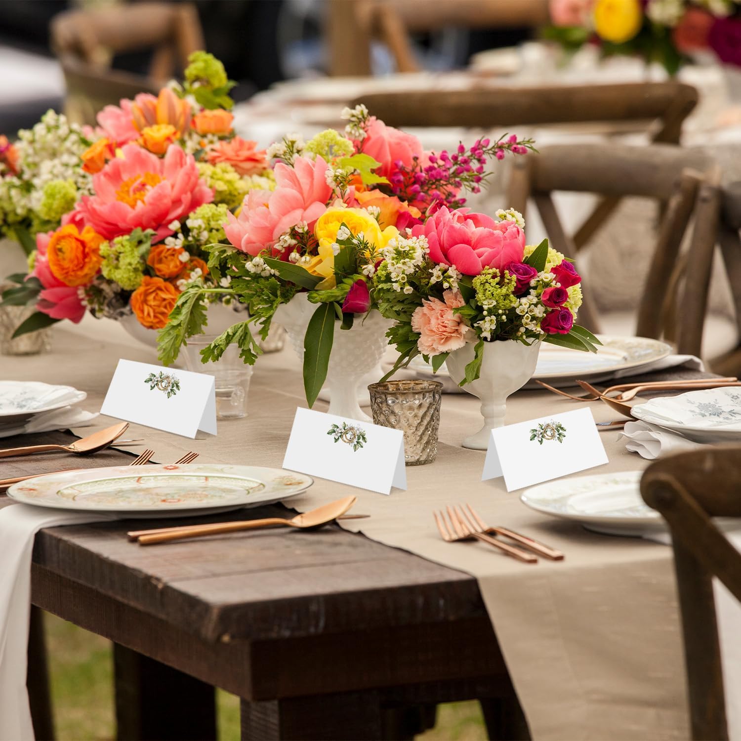 Floral Wedding Place Cards 25 Pack