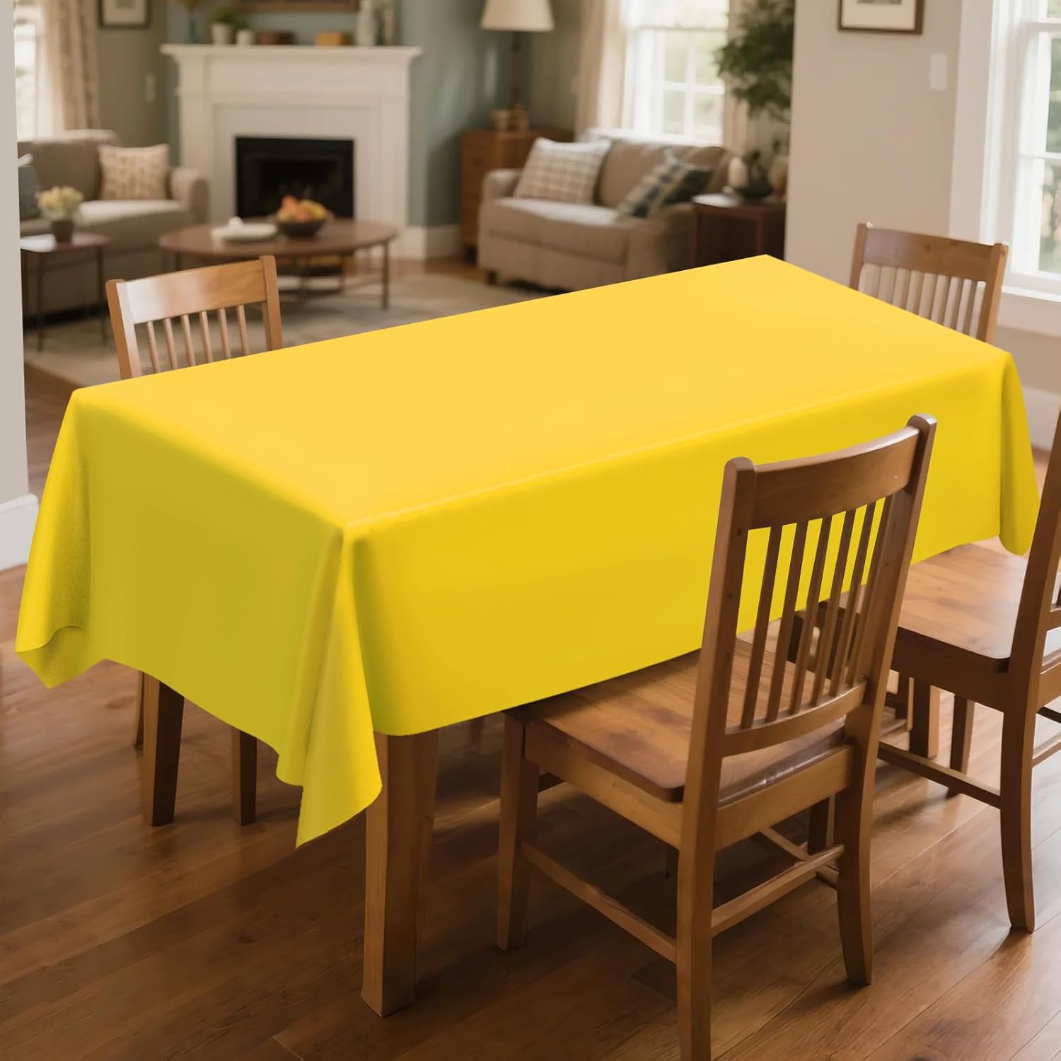 100 Ft X 54 Inch Plastic Table Cloth Roll Yellow