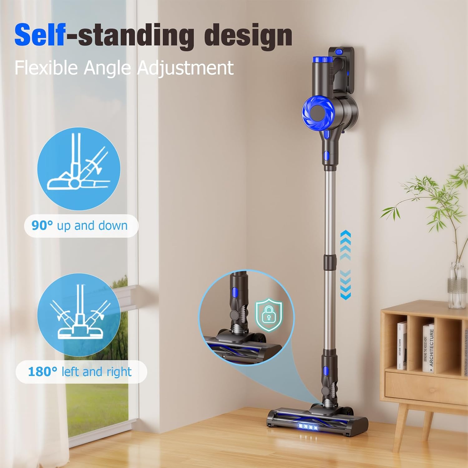Cordless Vacuum Cleaner with 2200 mAh Battery