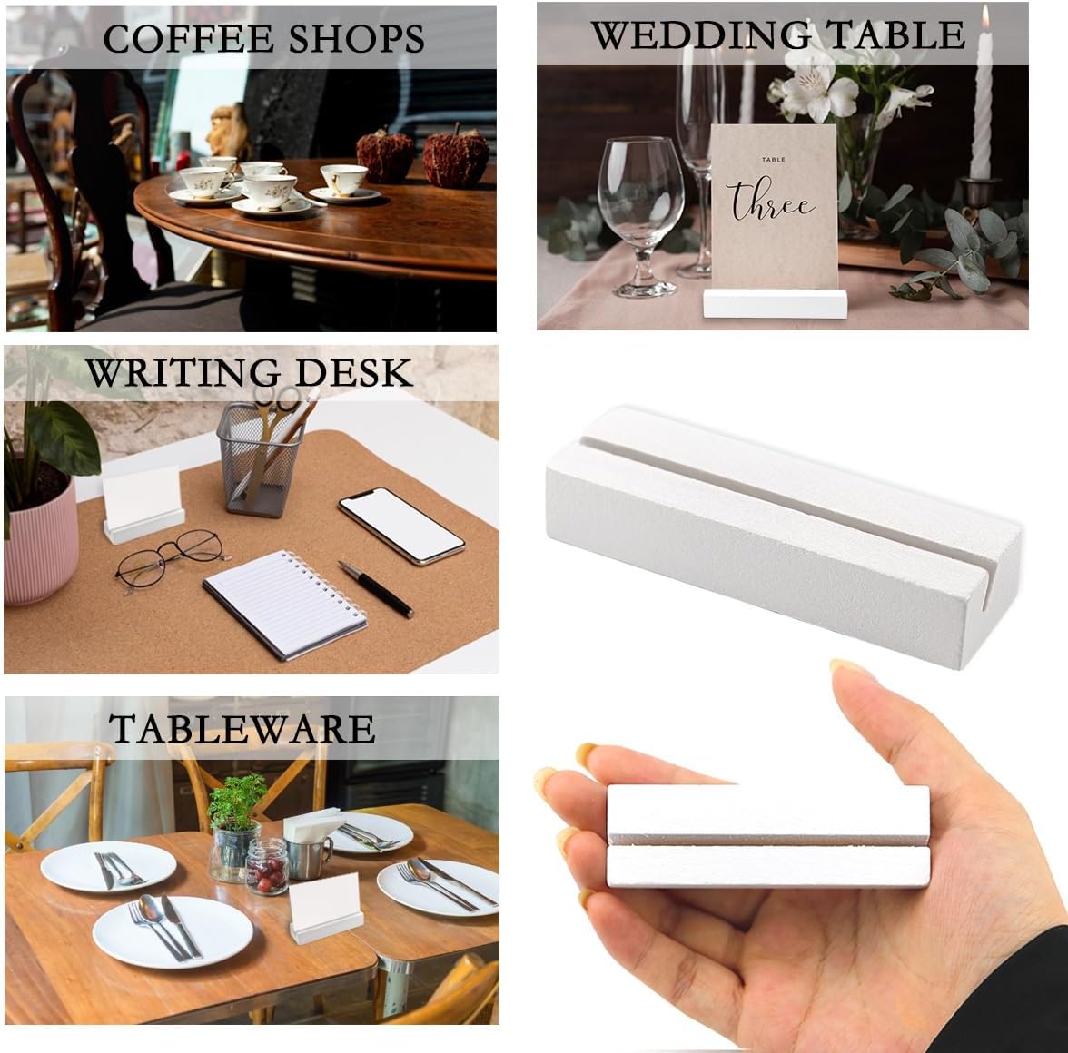 20pcs Wood Place Card Holder for Events and Decor