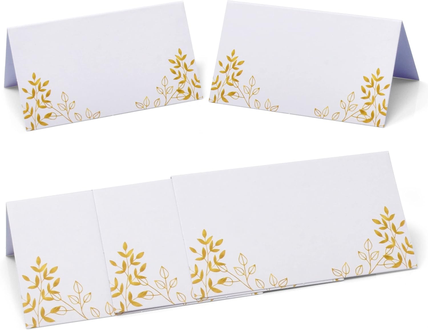 Gift Boutique 100 Pack Gold Leaf Place Cards