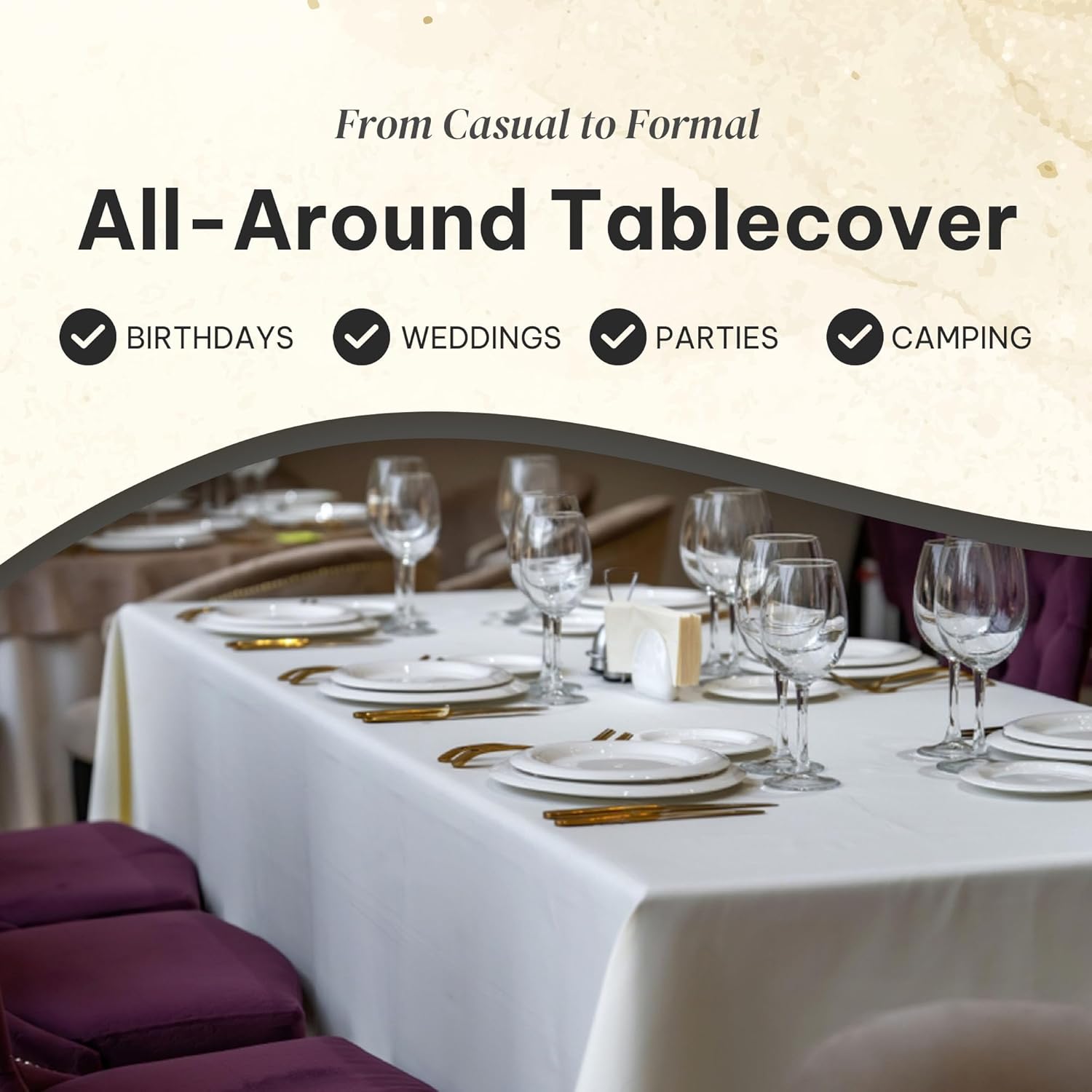 Amatra All-Purpose Plastic Table Cover Roll 54x120