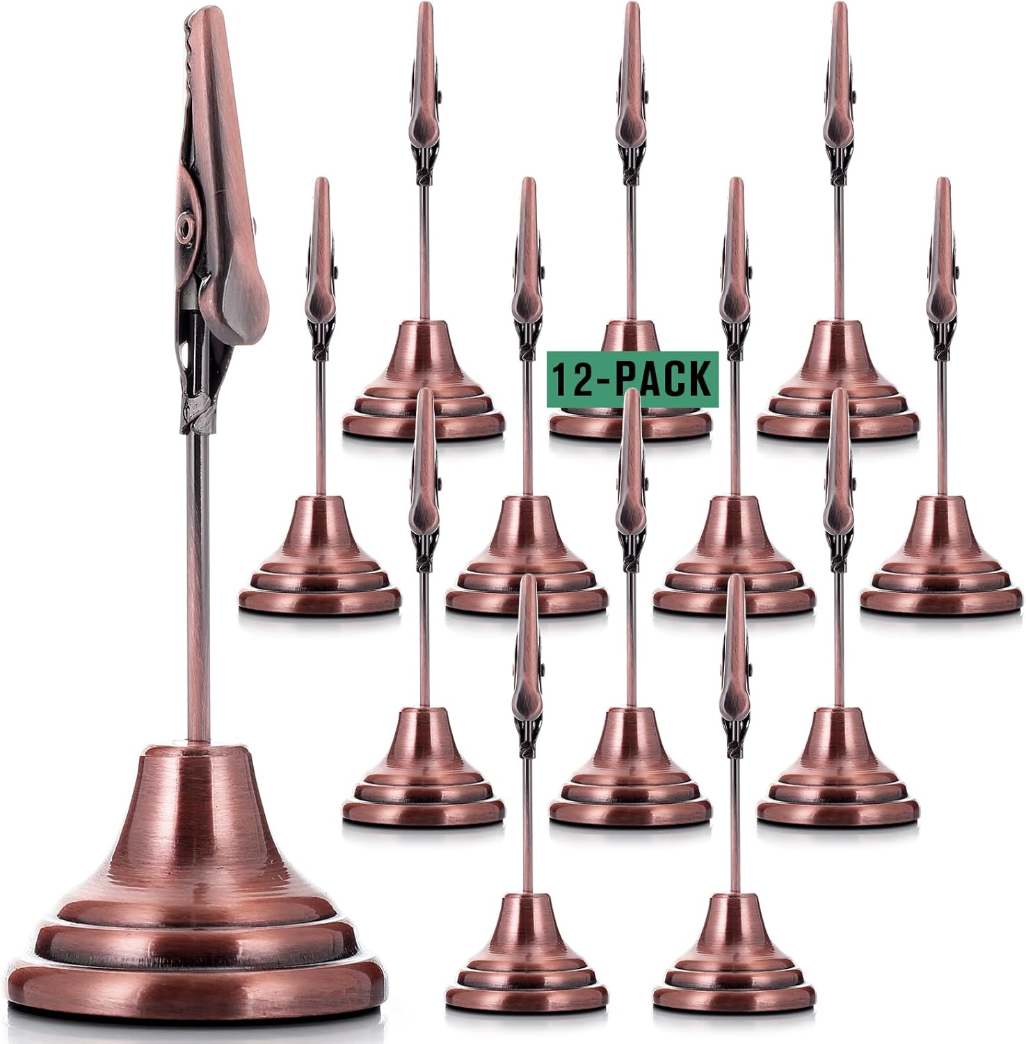 Marspark 12 Pcs Table Number Holders with Alligator Clip