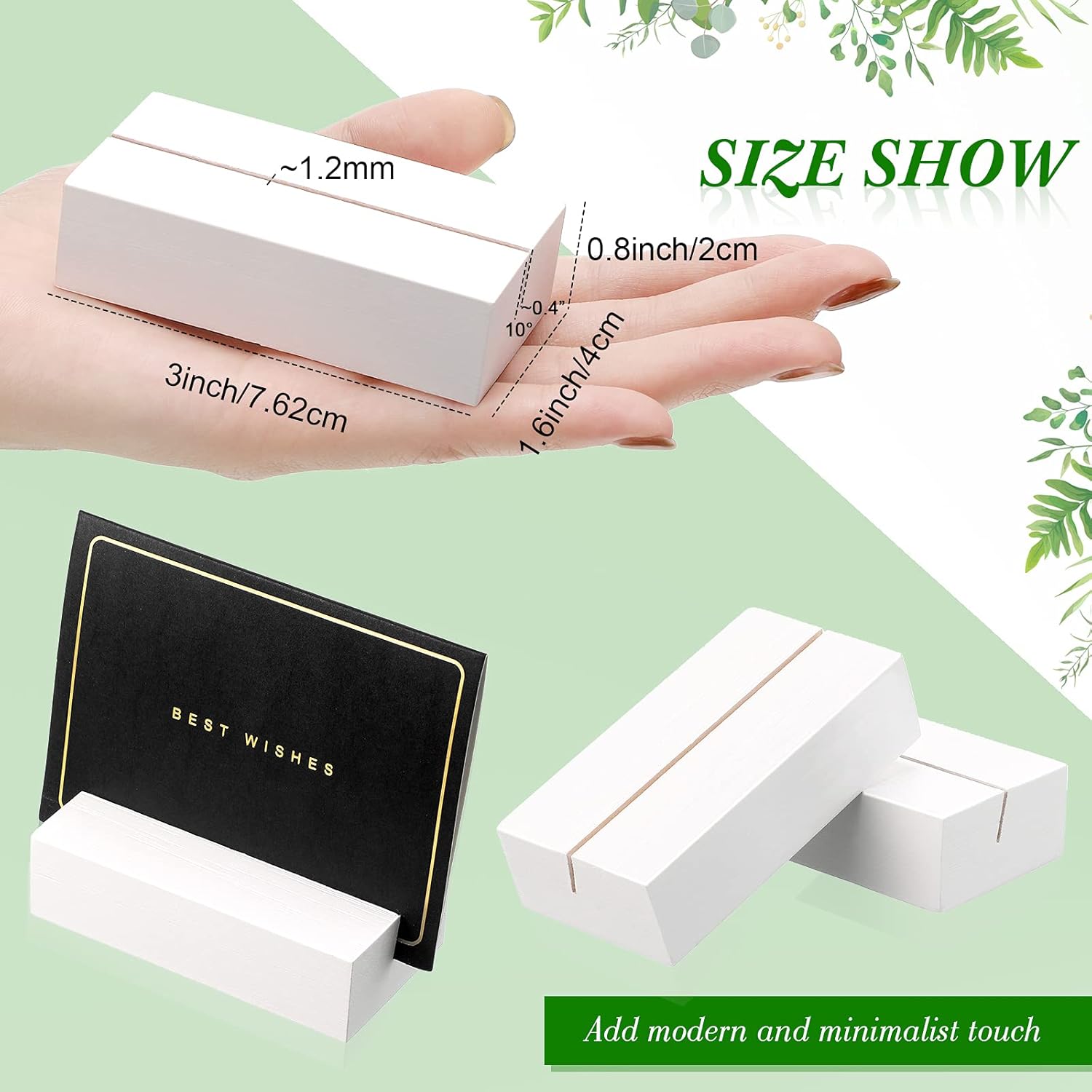 12 Piece Wooden Place Card Holders for Wedding Events 1