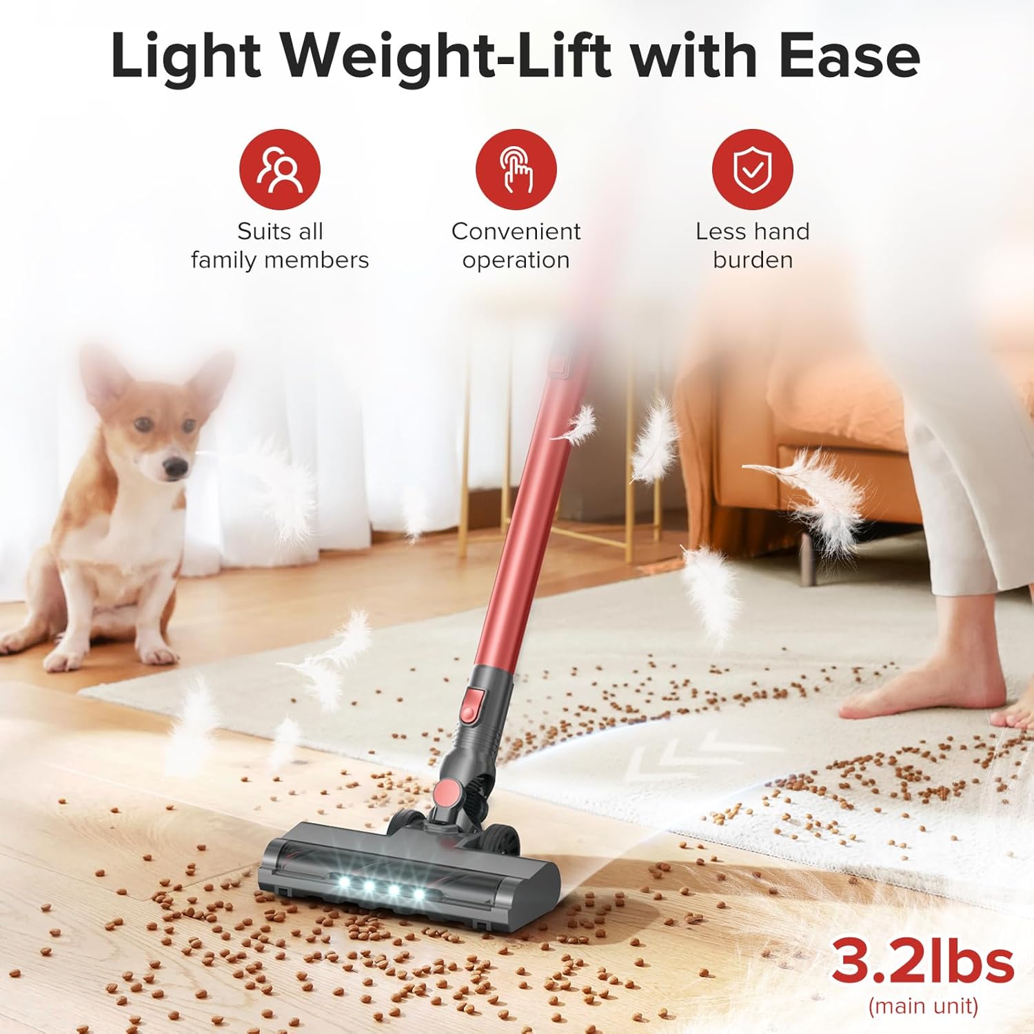 HOUSBRUSH Cordless Vacuum Cleaner with 8-in-1 Functionality