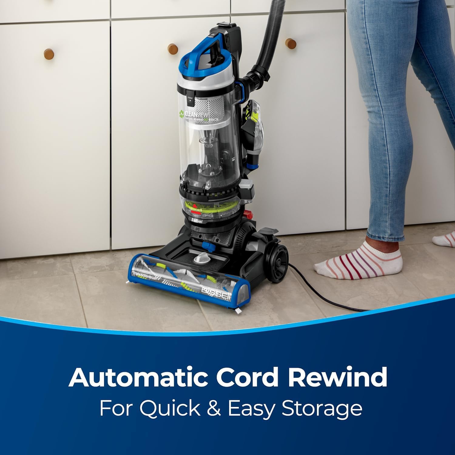 Bissell CleanView Swivel Rewind Pet Vacuum with Quick Release Wand