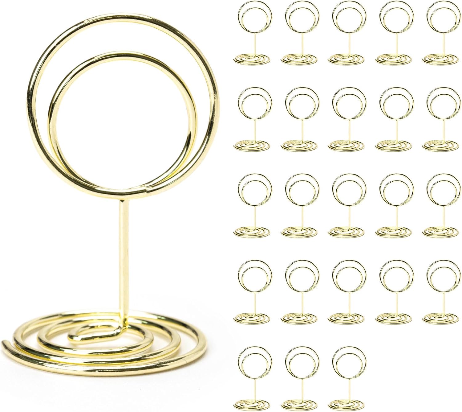 24 Pcs Gold Table Number Holders Mini Place Card Stands for Events