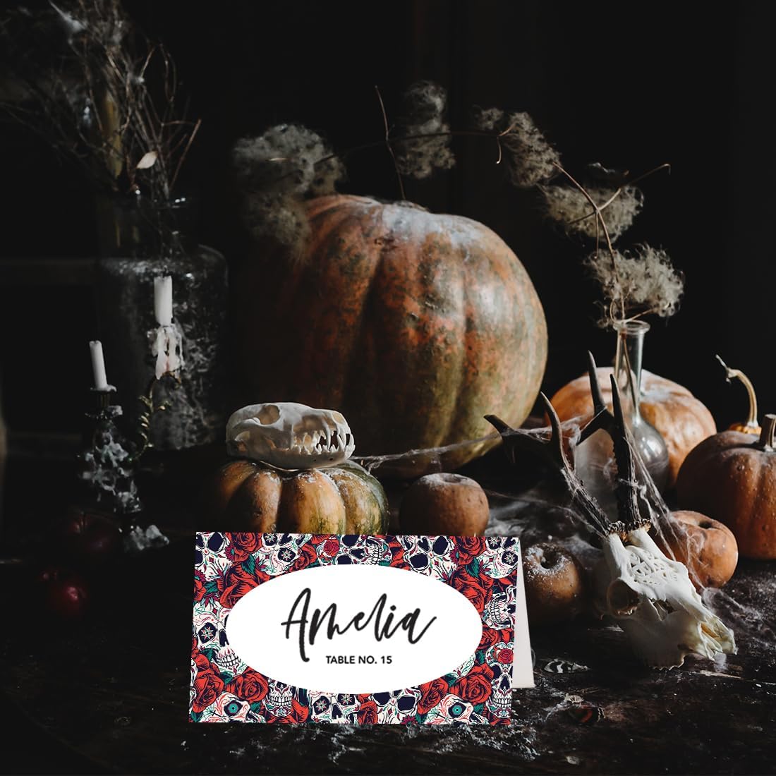 Andaz Press Halloween Name Place Cards 24 Pack 2x35