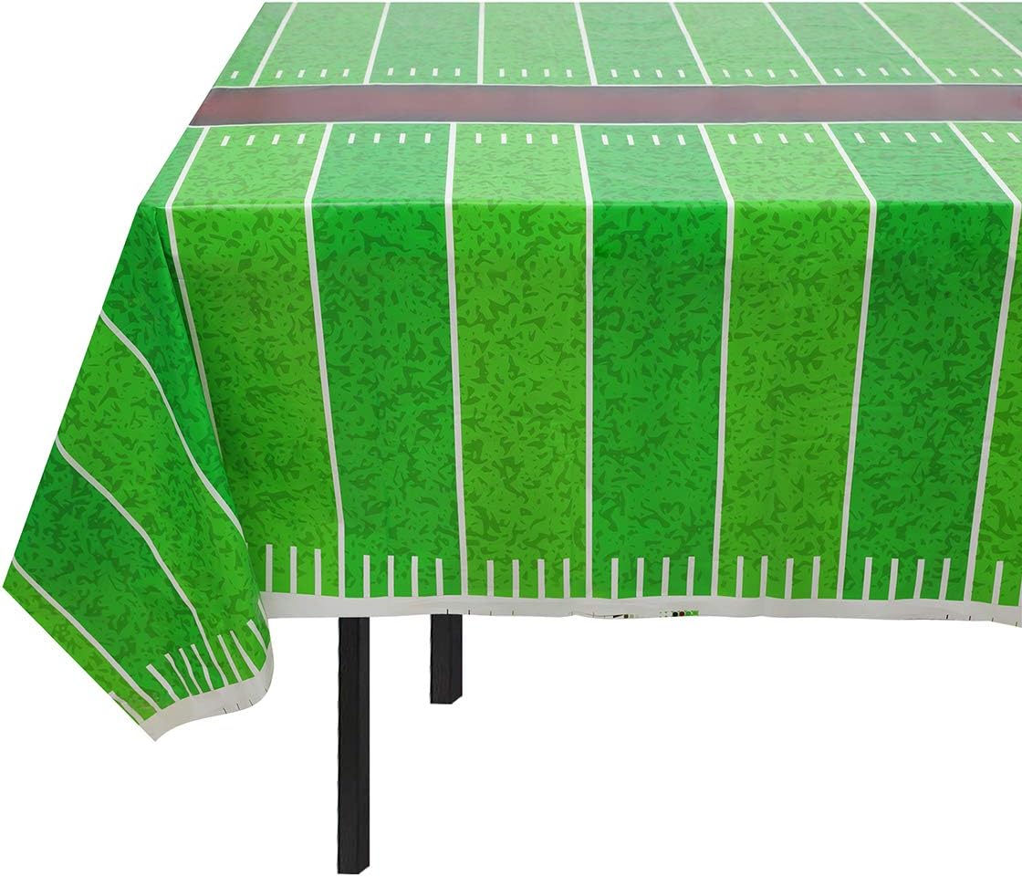 Erweicet Plastic Football Field Tablecloth 4 Pack