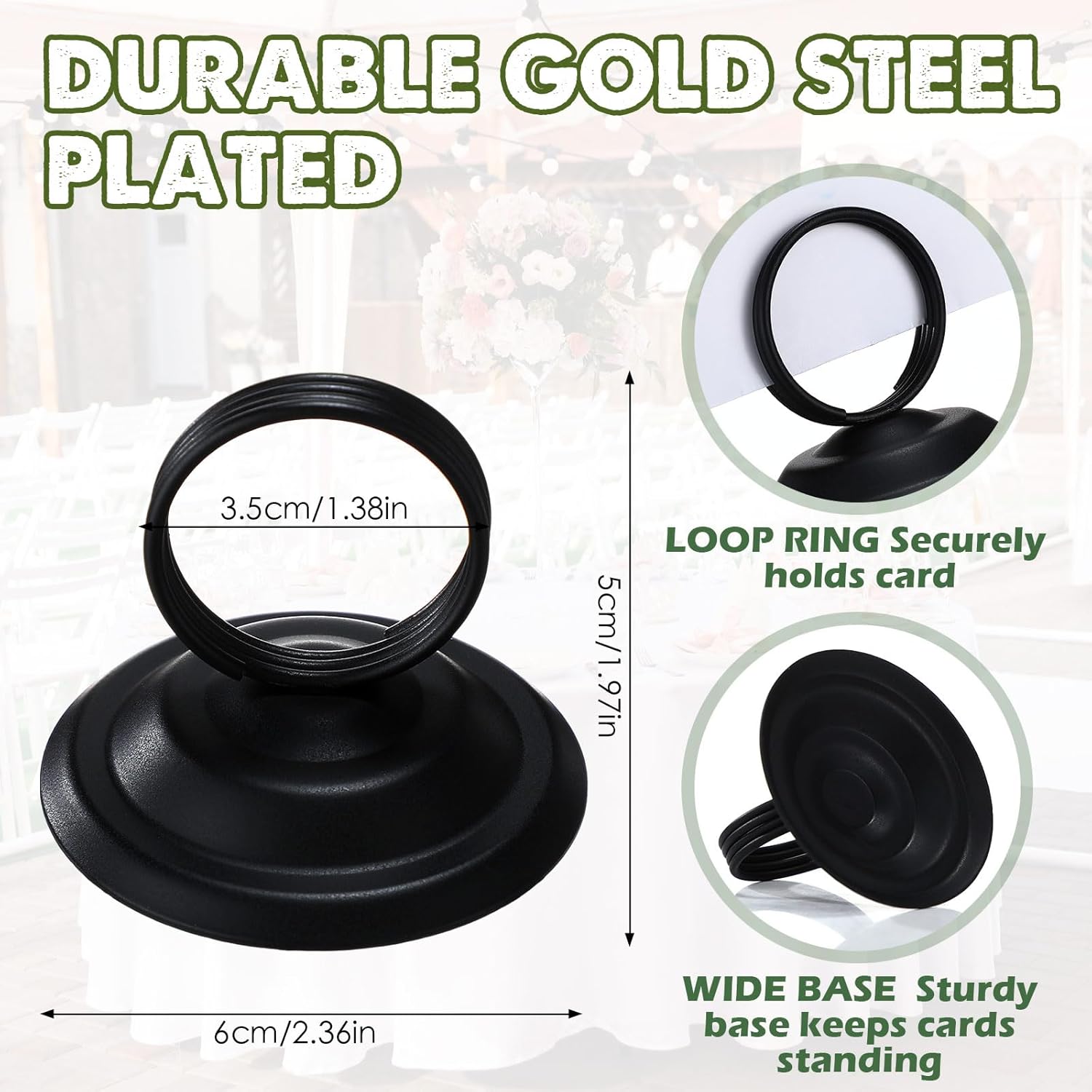 24 Pcs Metal Table Number Holders for Events