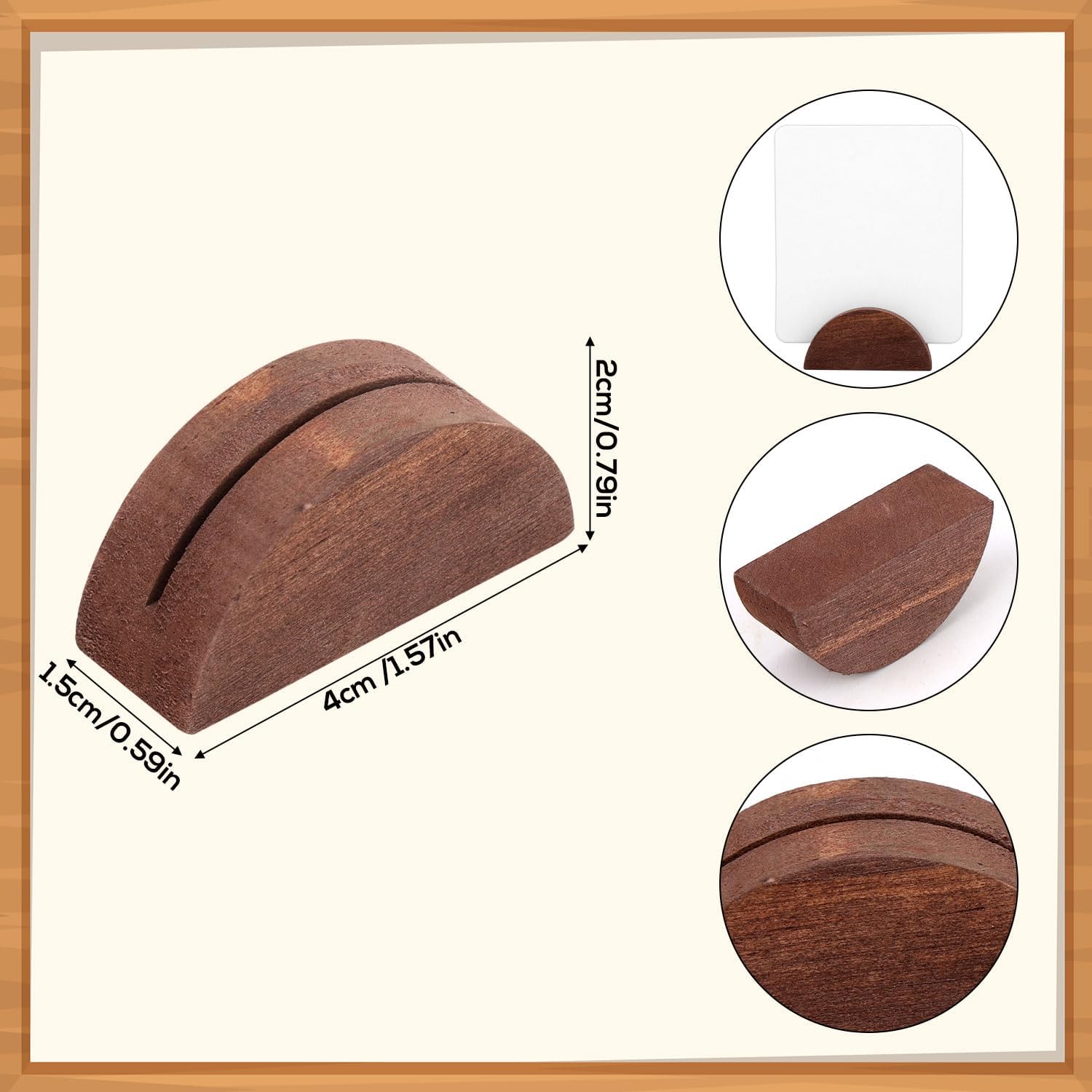 30pcs Wooden Table Number Stands for Weddings and Parties