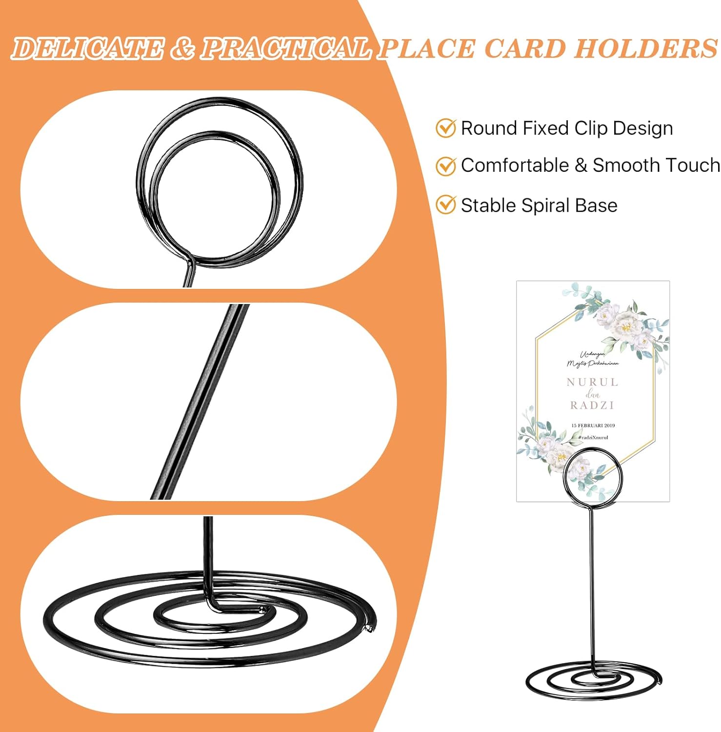 3 Sizes Table Number Holders 36 Pack Elegant Metal