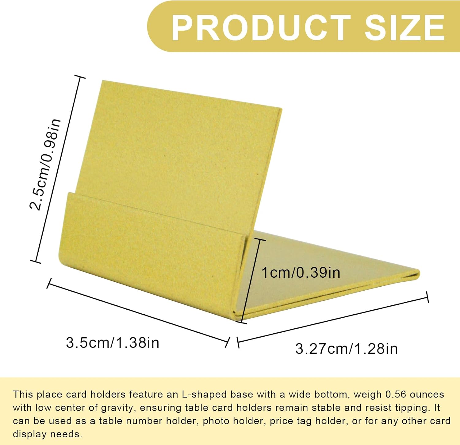 12-Pack Gold Metal Table Number Holders for Events