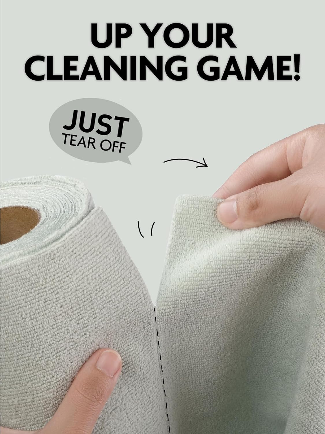 Fantasticlean Tear Away Dish Cloth - 40 Sheets - 10x10 Reusable Microfiber Towel Rolls
