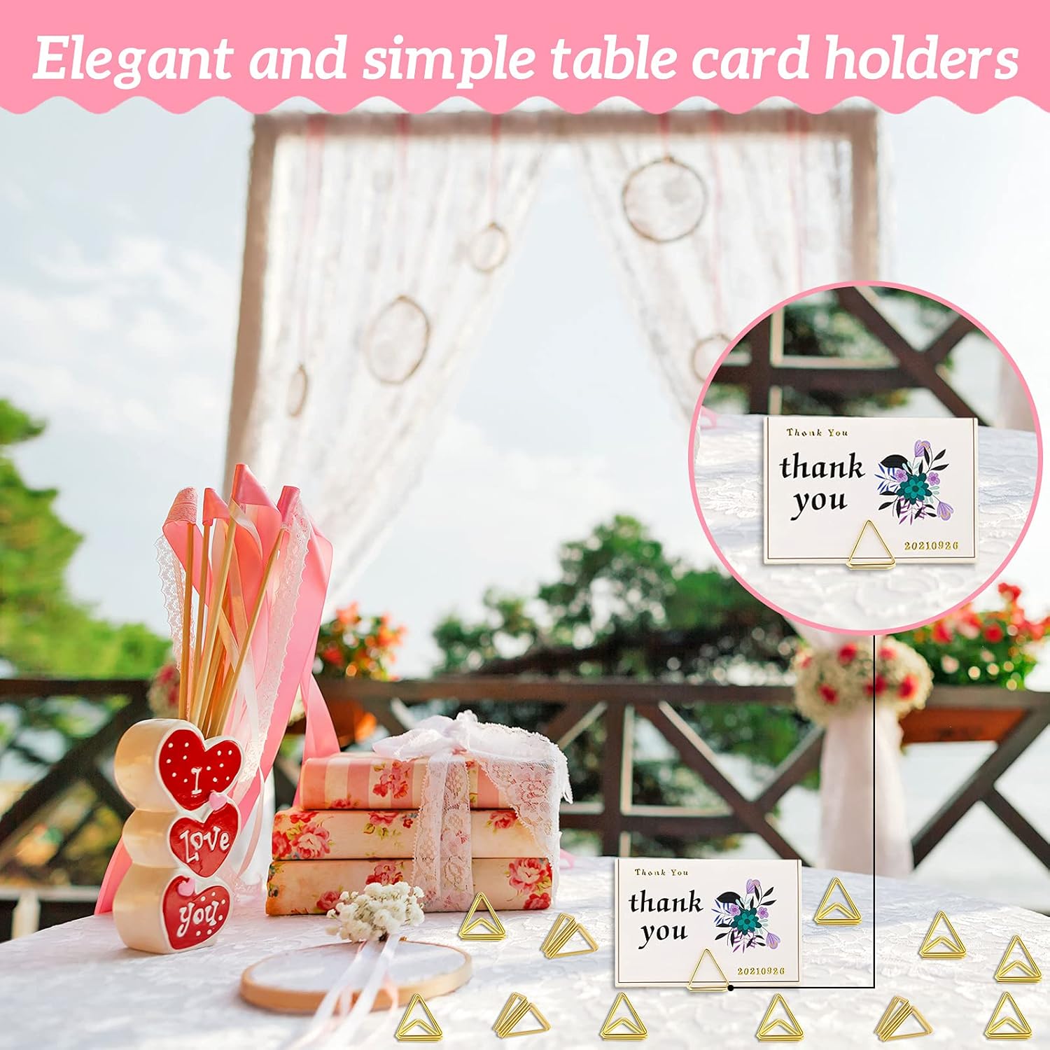 Eersida 60 Piece Table Number Holder Stand for Wedding and Events