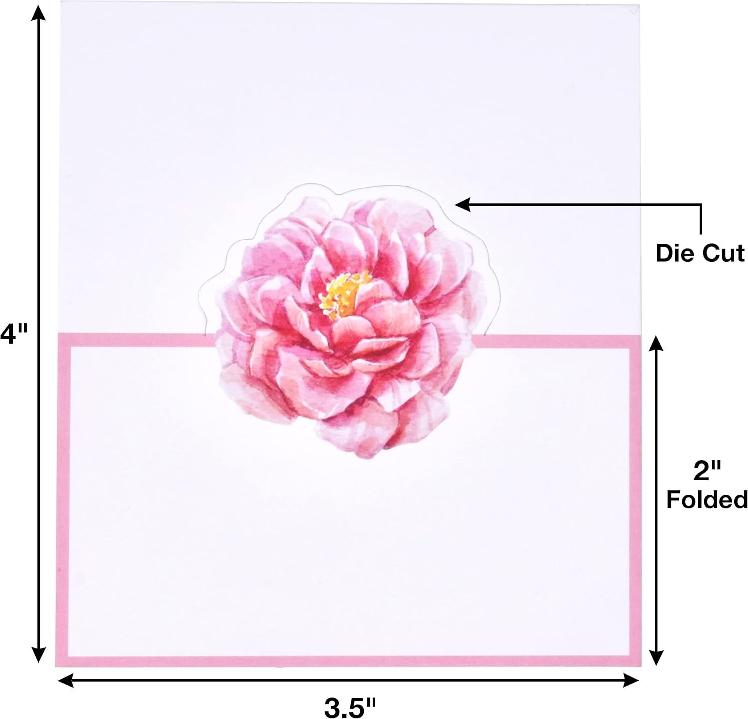 Gift Boutique 100 Pink Peony Flower Place Cards
