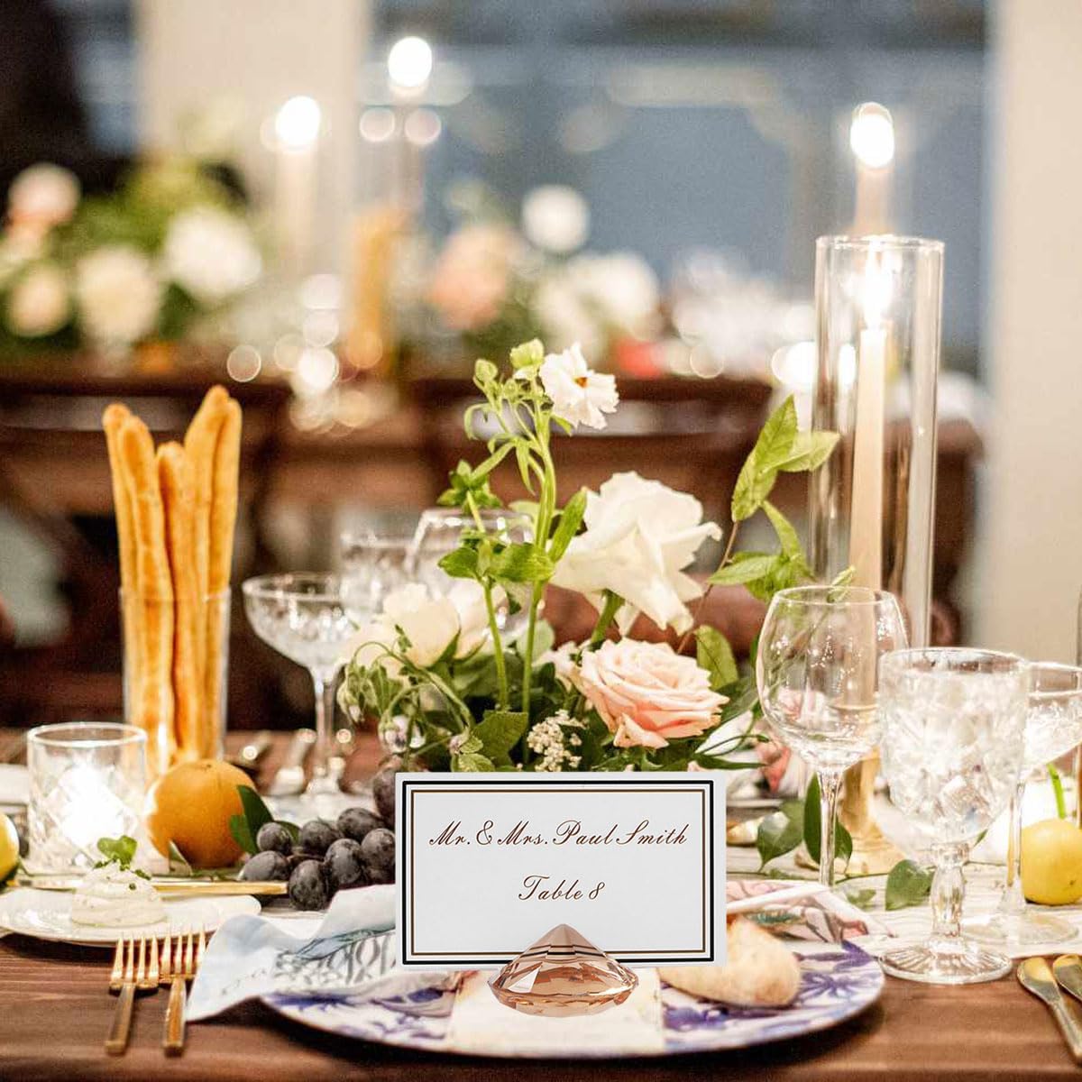 Elegant Place Card Holder Gold 12Pcs