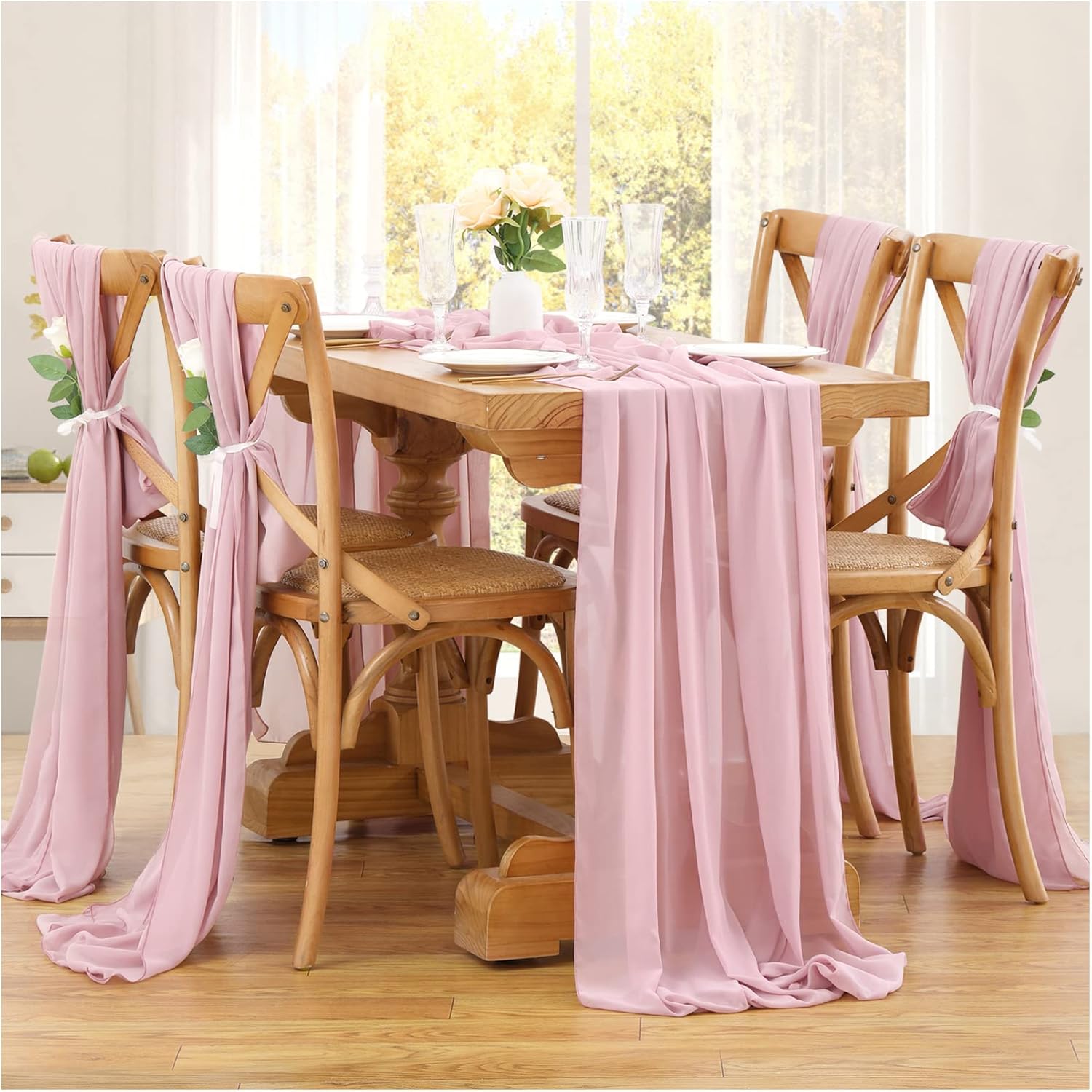 SoarDream Table Runner 10 Pack Dusty Rose Rustic