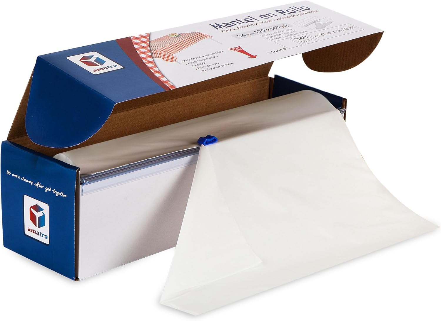 Amatra All-Purpose Plastic Table Cover Roll 54x120