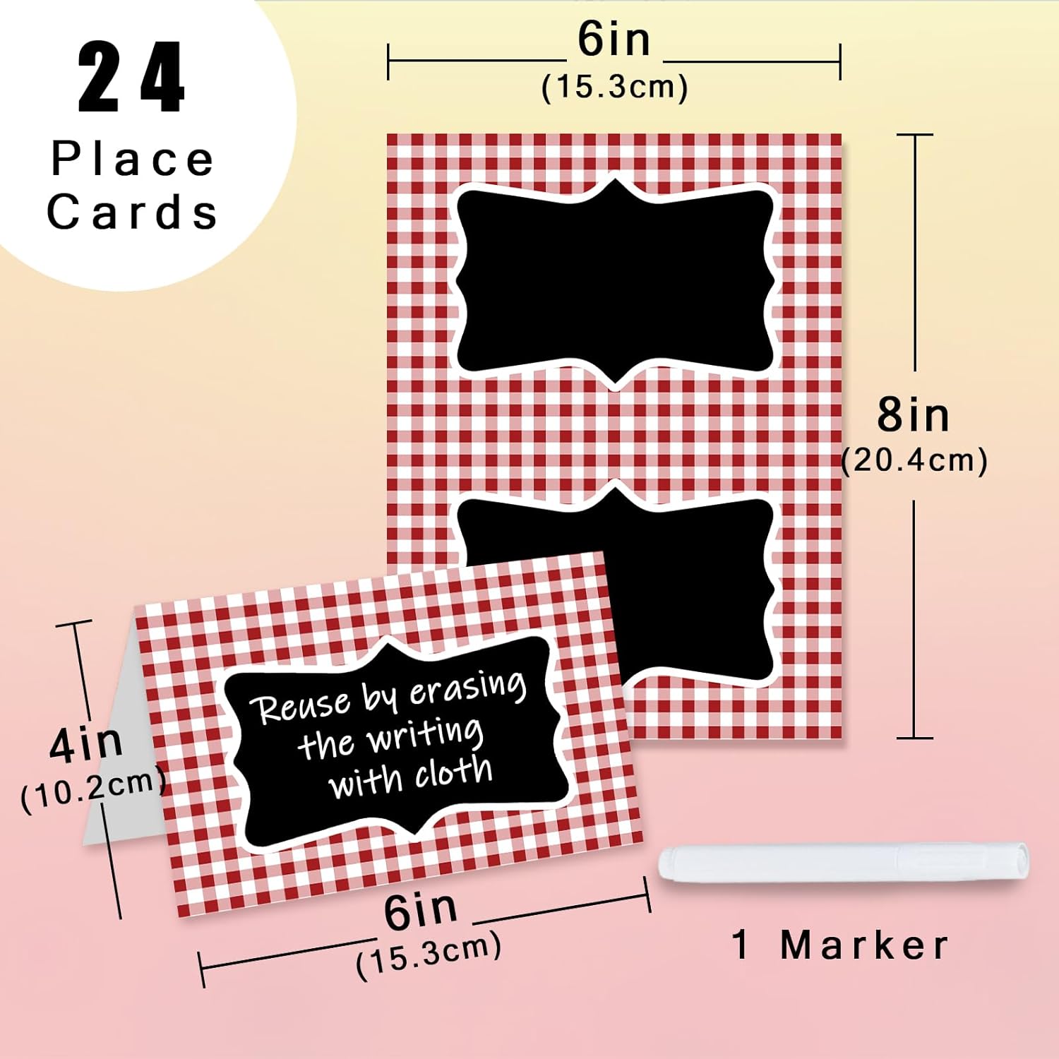 24PCS BBQ Party Decorations with Marker