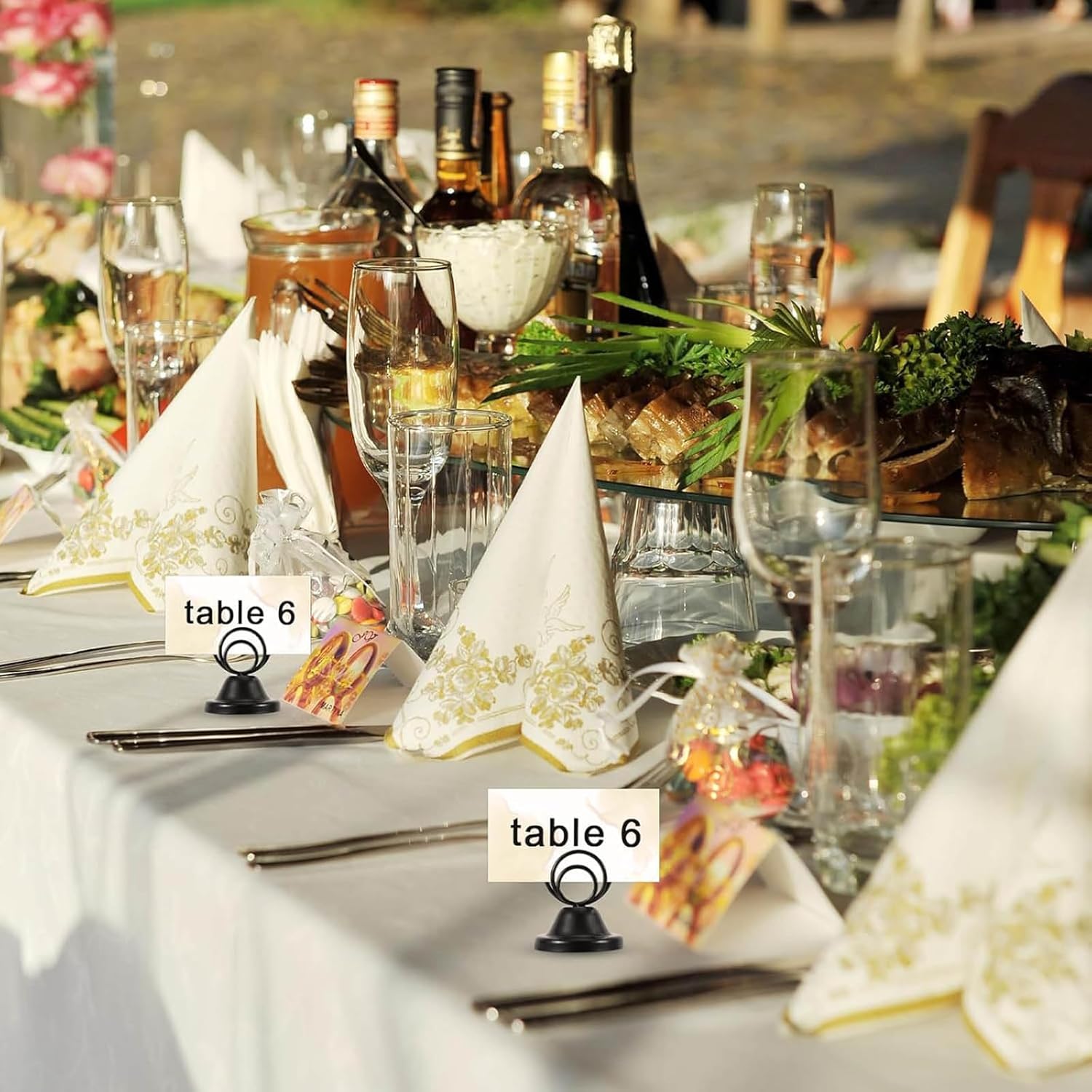Danishsy Table Number Holders 10PCs Metal Stand Set
