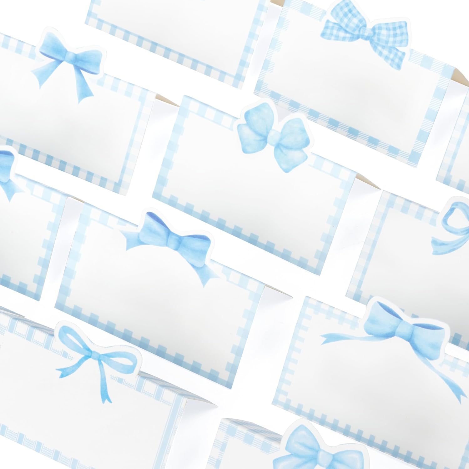 R HORSE Blue Bow Place Cards 100Pcs 35x2 Inch