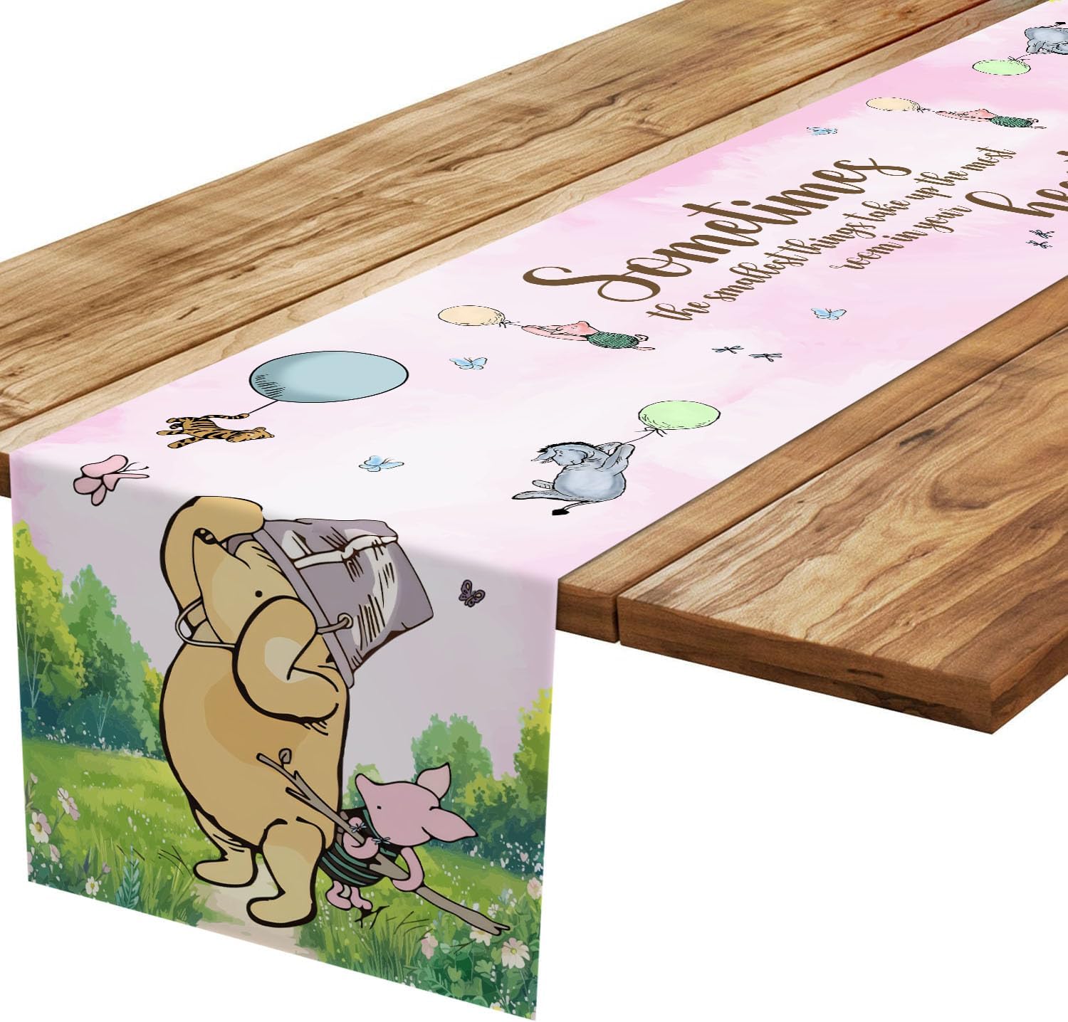 Winnie the Pooh Baby Shower Tablecloth 13x72 Inches