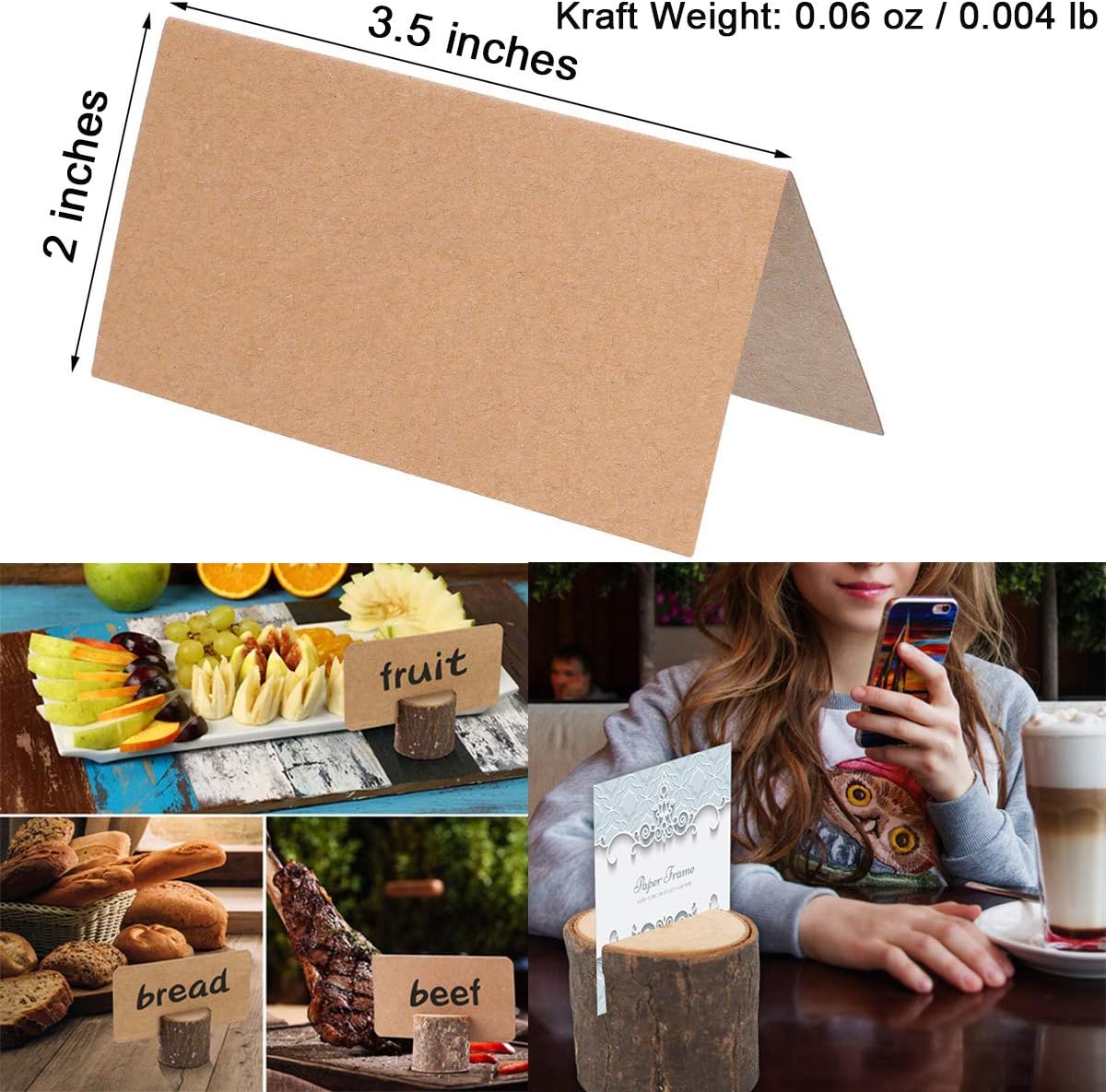 WOHENI Rustic Wood Place Card Holders for Wedding and Events