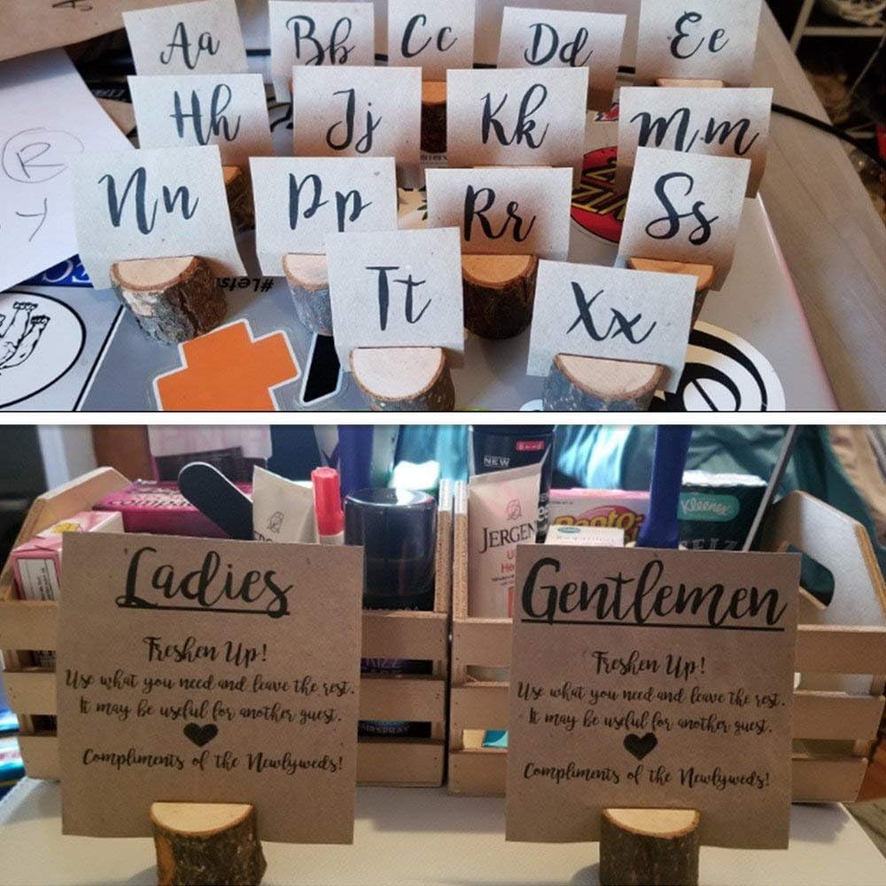 Rustic Wood Table Numbers Holder 20pcs