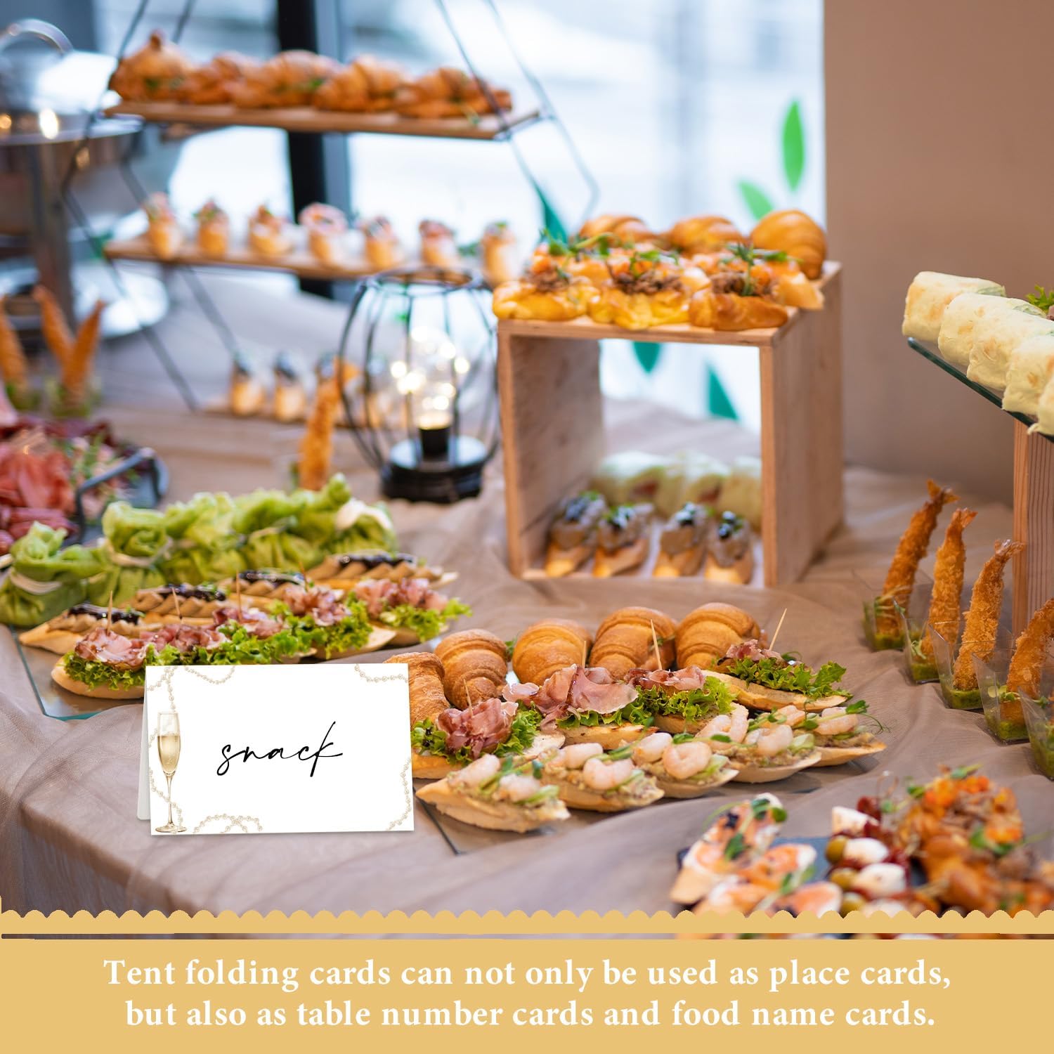 Champagne Wedding Place Cards for Table Setting 25pcs