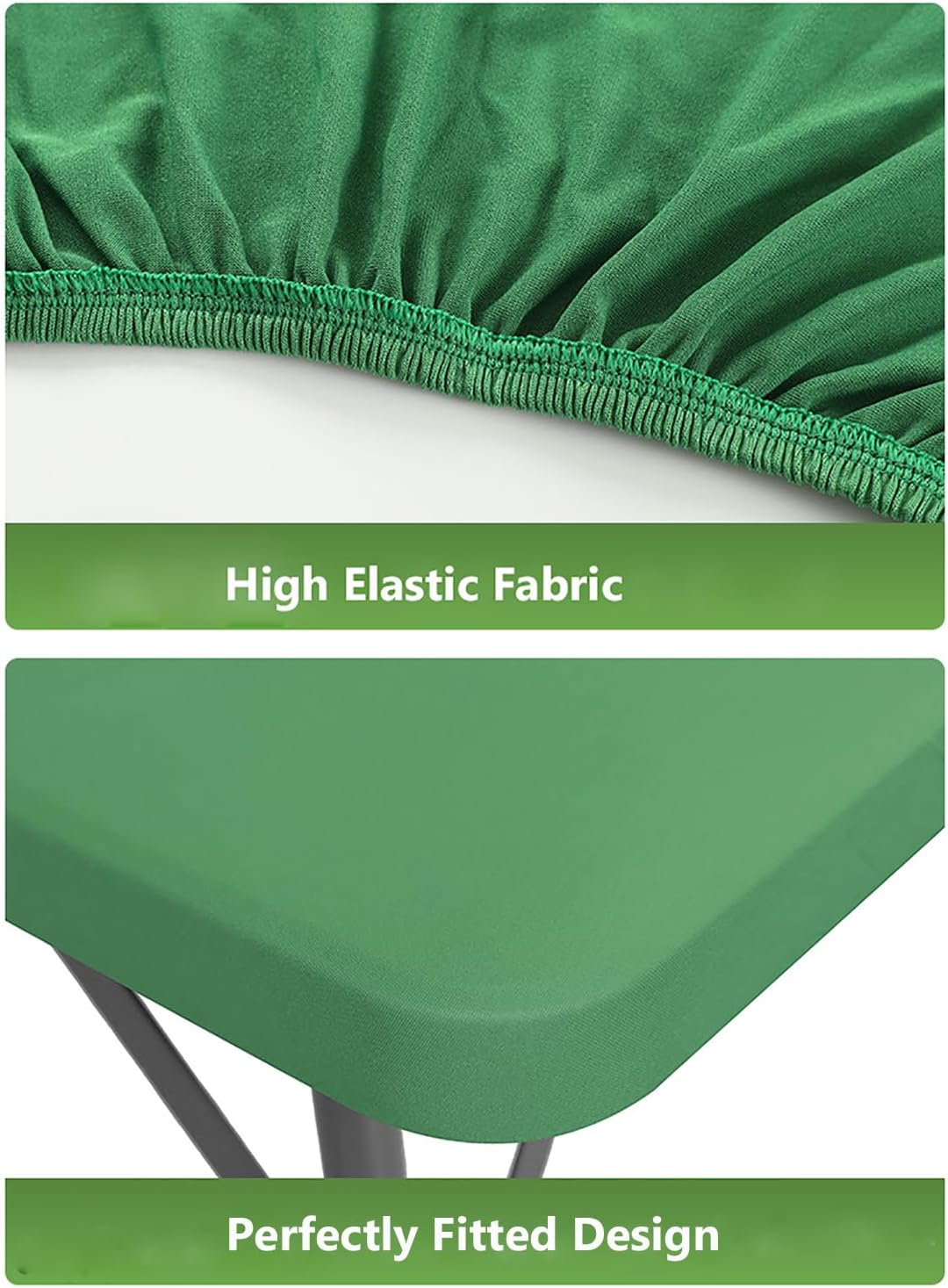 Stretchy Rectangle Tablecover for 5ft Tables Washable Spandex Tablecloth Protector