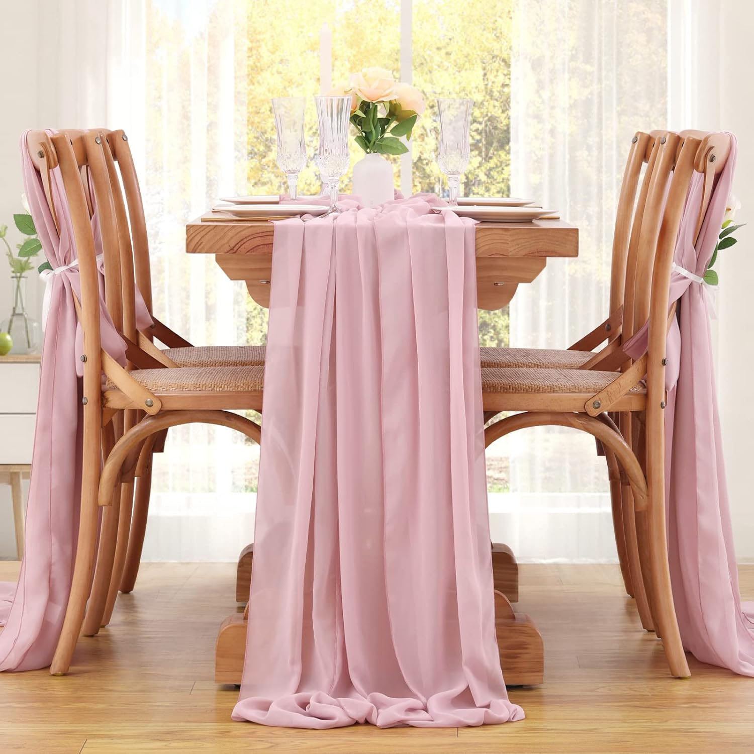 SoarDream Table Runner 10 Pack Dusty Rose Rustic