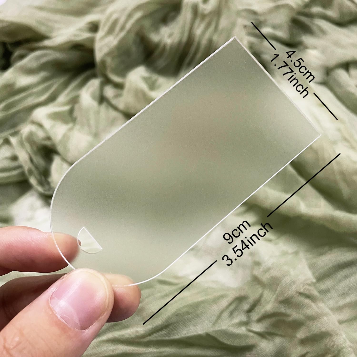 TETOU 50Pcs Acrylic Place Cards with Blue Ribbon for Wedding