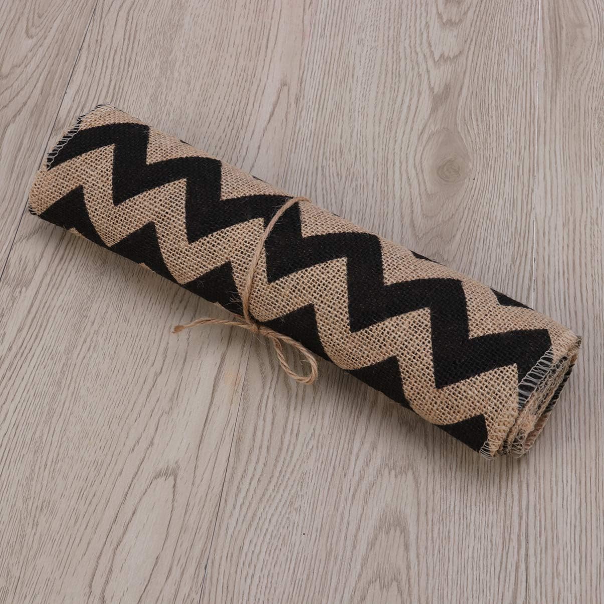 Elegant Dining Table Runners 275x30cm Burlap Linen Wave Pattern