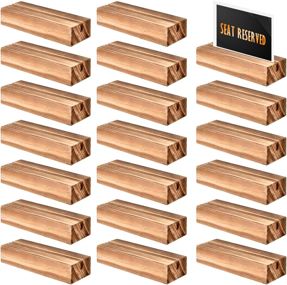20pcs Wooden Place Card Holders for Wedding and Party Events