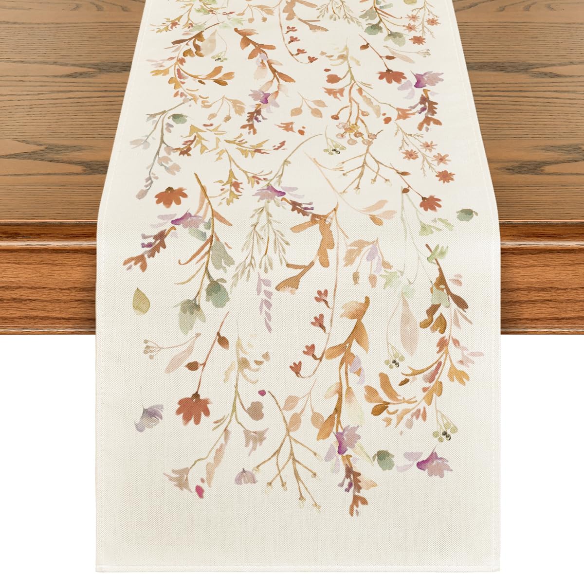 Artoid Mode Floral Leaves Fall Table Runner 13x72 Inch