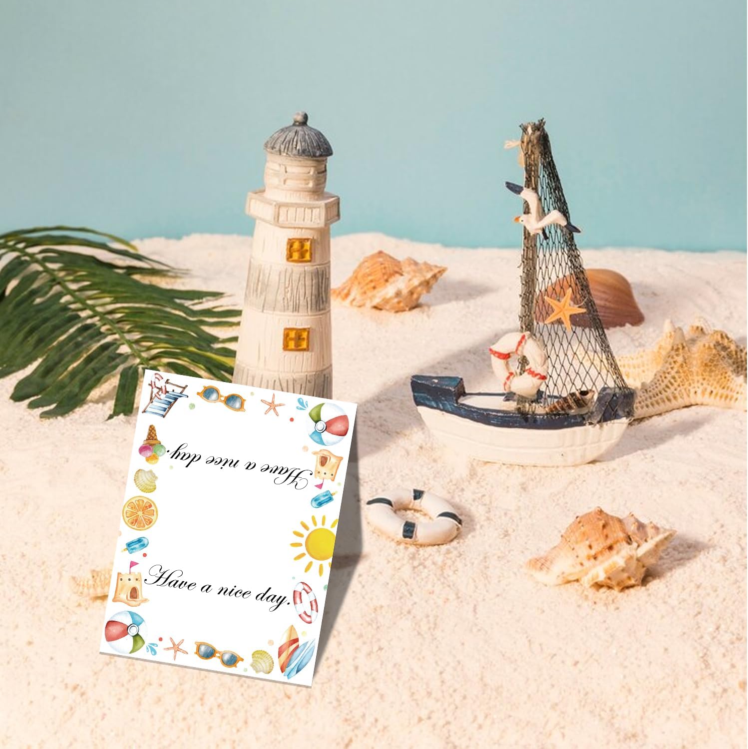 24 Pcs Summer Beach Place Cards for Parties