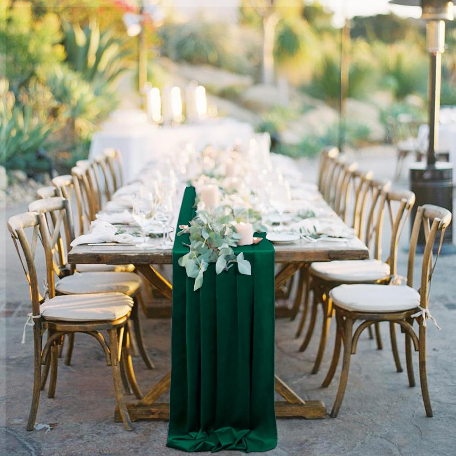 ShinyBeauty Emerald Green Velvet Table Runner 29x120 Wedding Party Use